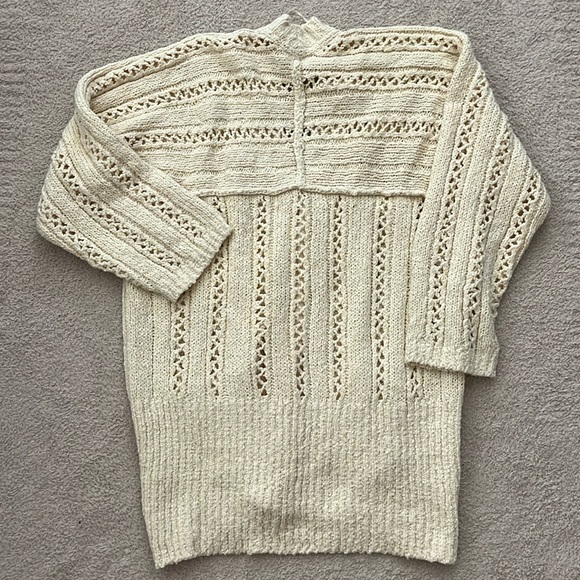 NEW Free People - Cable Stitch Cardigan, Ivory Size Medium - Picture 7 of 9